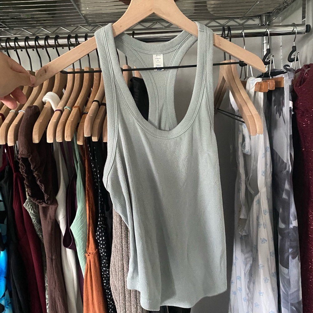 Grey/blue tank top